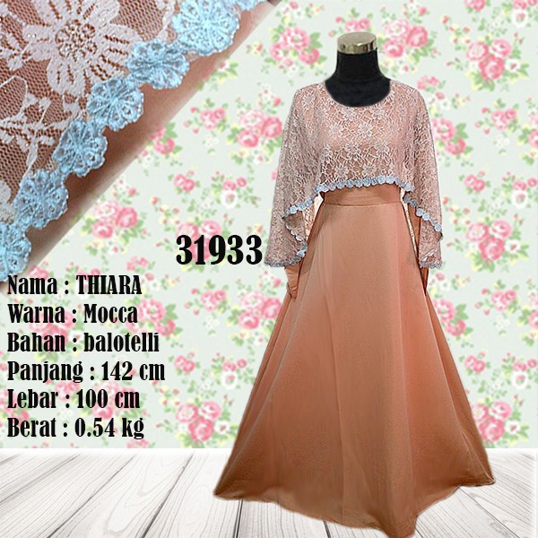 GAMIS MUSLIM TERBARU/THIARA MOCCA/MAXI DRESS BRUKAT/GAMIS MUSLIM KEKINIAN
