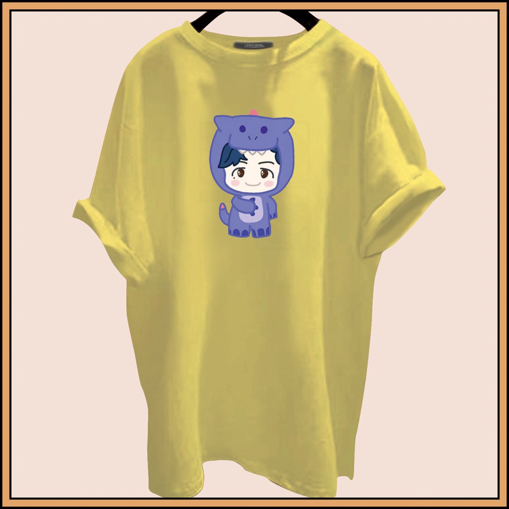 CALVIERO SHOP - BAJU KAOS ATASAN WANITA PURPLE DINO PRINT