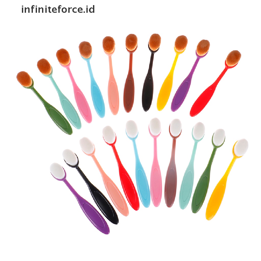 (Infiniteforce.Id) 10pcs / Set Brush Makeup Untuk Blending / Gambar