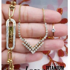 Titanium set perhiasan wanita 080706