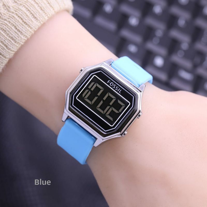 Jam Tangan Fossl Wanita Led Rubber Jam Tangan Terlaris Anti Air