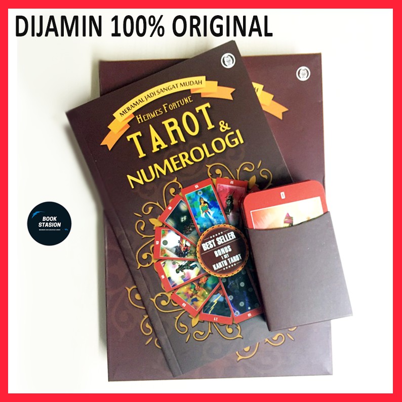 BUKU dan Bonus KARTU TAROT NUMEROLOGI Original Hermes Fortune Meramal Jadi Sangat Mudah