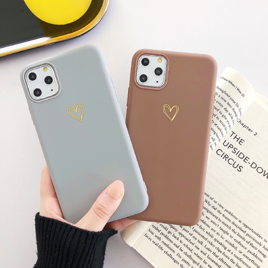 Soft Case Couple Bahan Tpu Model Simple Gambar Hati Untuk Iphone 11 Pro Max X Xs 7 8 Shopee Indonesia