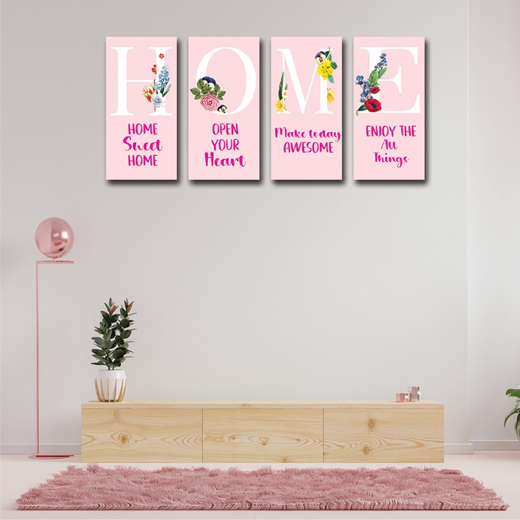 #13 Kamilastorindo Hiasan Dinding Poster Kayu Pajangan Walldecor Quotes Home Sweet Home