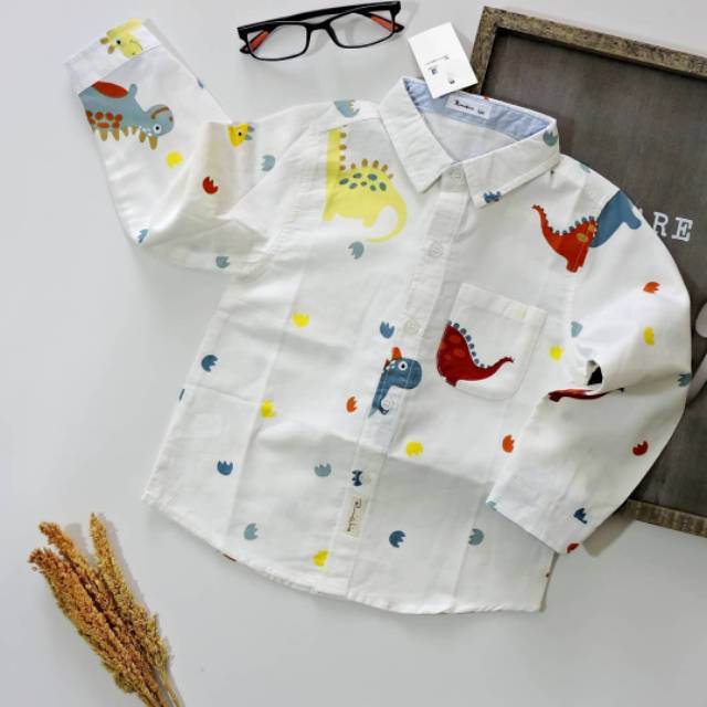 LD2 - ATASAN ANAK PREMIUM DINO SHIRT (PREMIUM IMPORT)