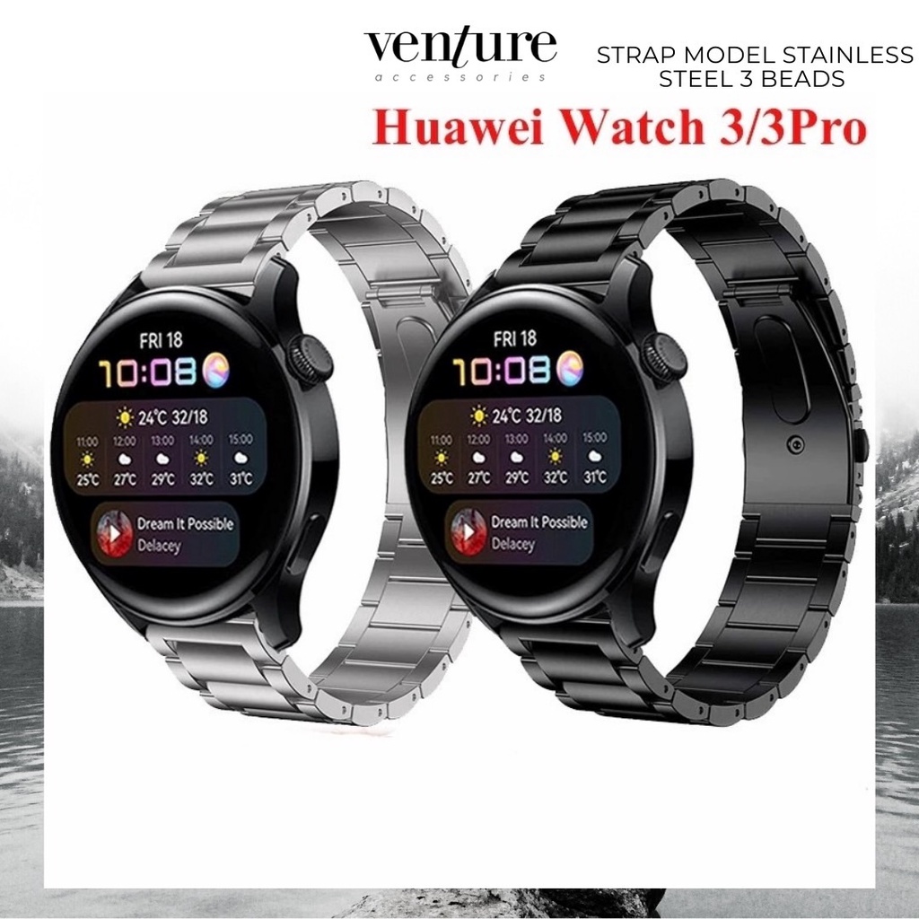 STRAP HUAWEI WATCH 3 / GT 3 / GT 3 PRO 46MM MODEL STAINLESS STEEL 3BEADS