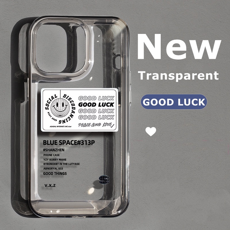 IPHONE Good Luck Soft Phone Case Kompatibel Untuk Iphone14 13 12 11 Pro XS Max XR 8 7 6 6S Plus Casing Silikon Transparan Shockproof TPU Cover