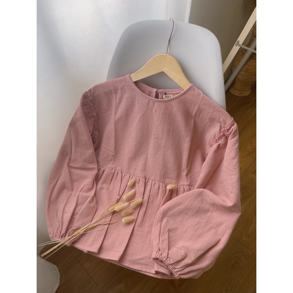 Alensa Blouse Atasan Wanita Casual-Baby pink