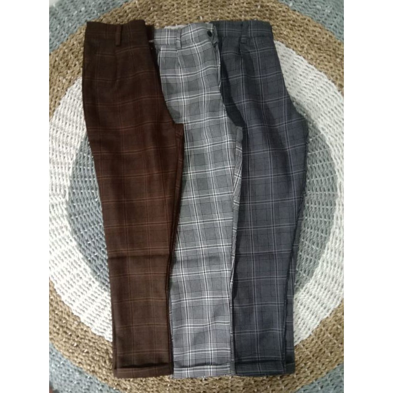 Celana kotak Tartan Bluo pants