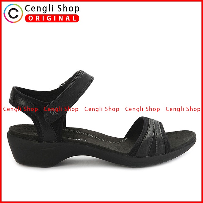 SANDAL WEDGES KULIT HUSH PUPPIES WANITA ORIGINAL SLINGBACK HITAM HW30