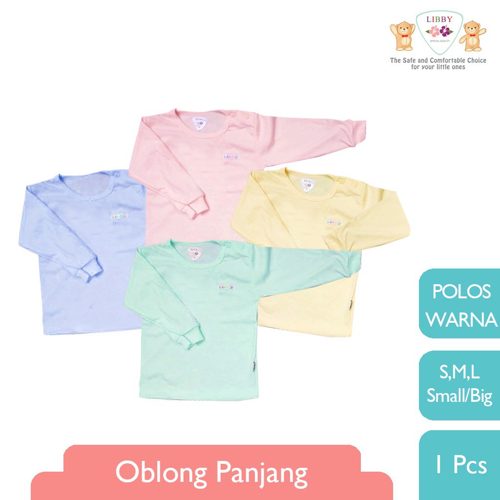 PROMO MURAH RANDOM Libby 1pc Polos Putih / warna Oblong Pendek / Panjang / Baju Panjang