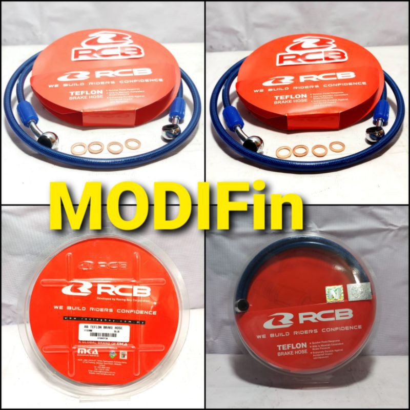 Selang Rem Depan RCB 110cm Original RACING BOY 1100mm Biru Universal For All Motor