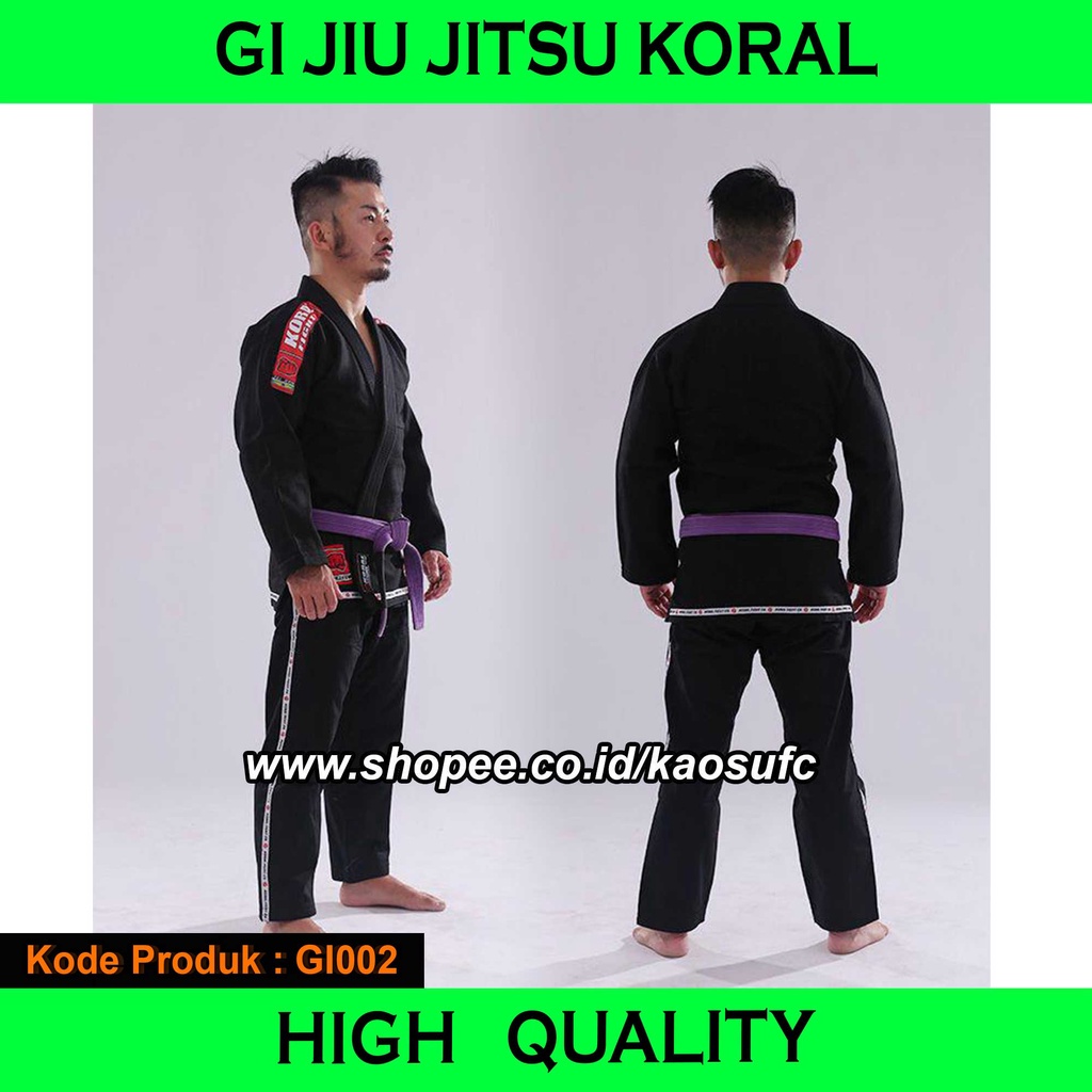 Baju Jiujitsu / Gi Jiujitsu / Gi Brazilian Jiujitsu / Gi BJJ / Gi Judo / Gi Koral Terbaru GI002