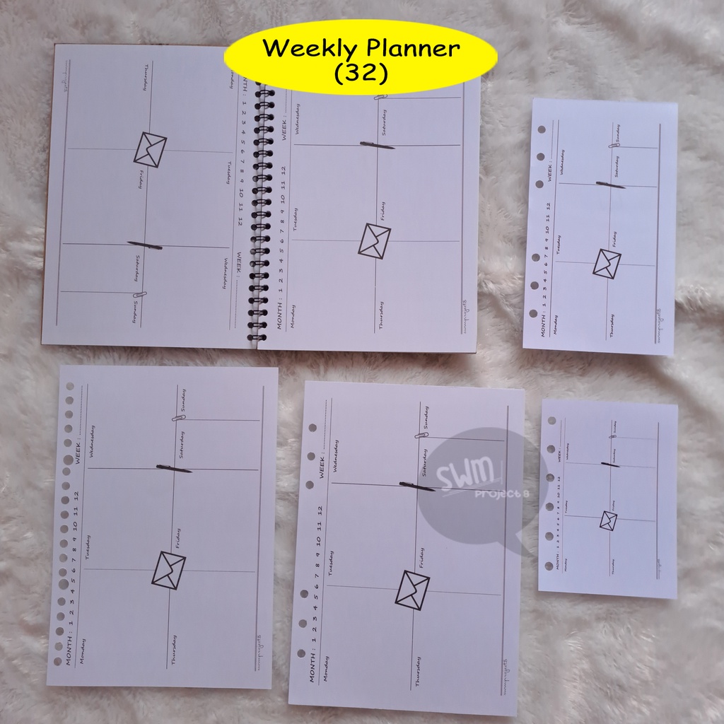 

[BUY5 FREE1] planner 32 - notebook spiral refill loose leaf kertas isi binder filler B5 A5 A6 A7 journal weekly