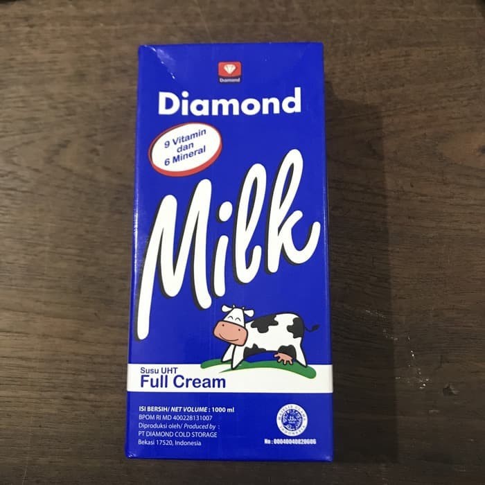 Susu UHT Milk Full Full Cream Diamond 1Ltr (1000ml)