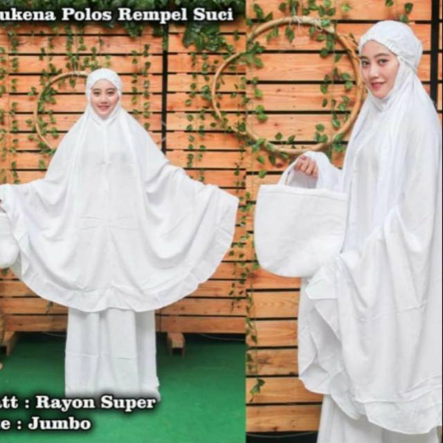 Mukena rayon putih