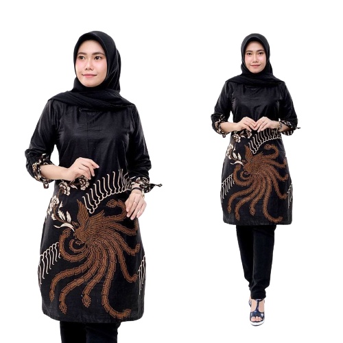 BATIK COUPLE KEMEJA TUNIK EMHABATIK NEW ARIVAL TERSERAGAMKAN-WANITA D