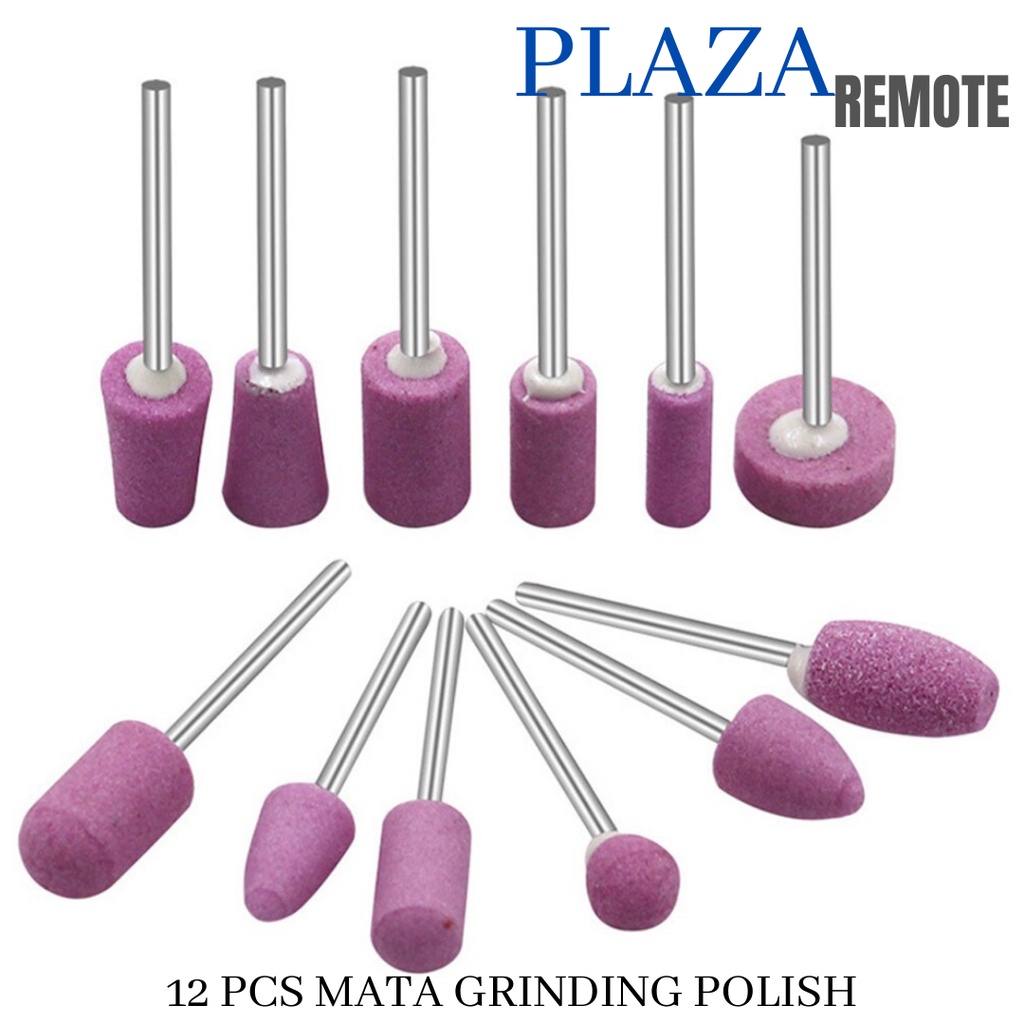 12 PC MATA BOR ASAH POLES DREMER GRINDER TUNER KUKU WARNA PINK