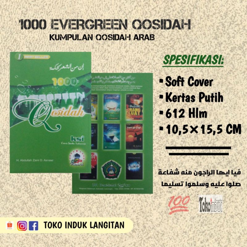 1000 evergreen qosidah - buku qosidah - buku sholawat lengkap