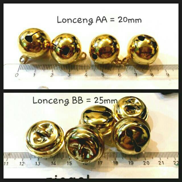 5 Pc Lonceng krincingan klintingan bell warna warni mix ukuran 20 mm