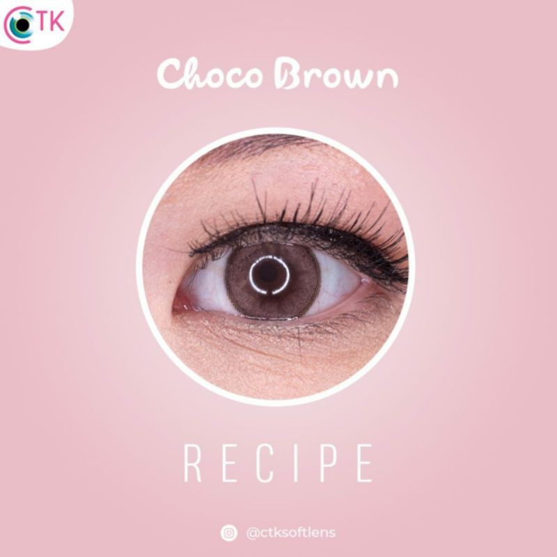 Softlens Warna RECIPE MINUS &amp; NORMAL CHOCO BROWN 14.5 MM -0.50 S.D -6.00 / Soflen Softlen by CTK