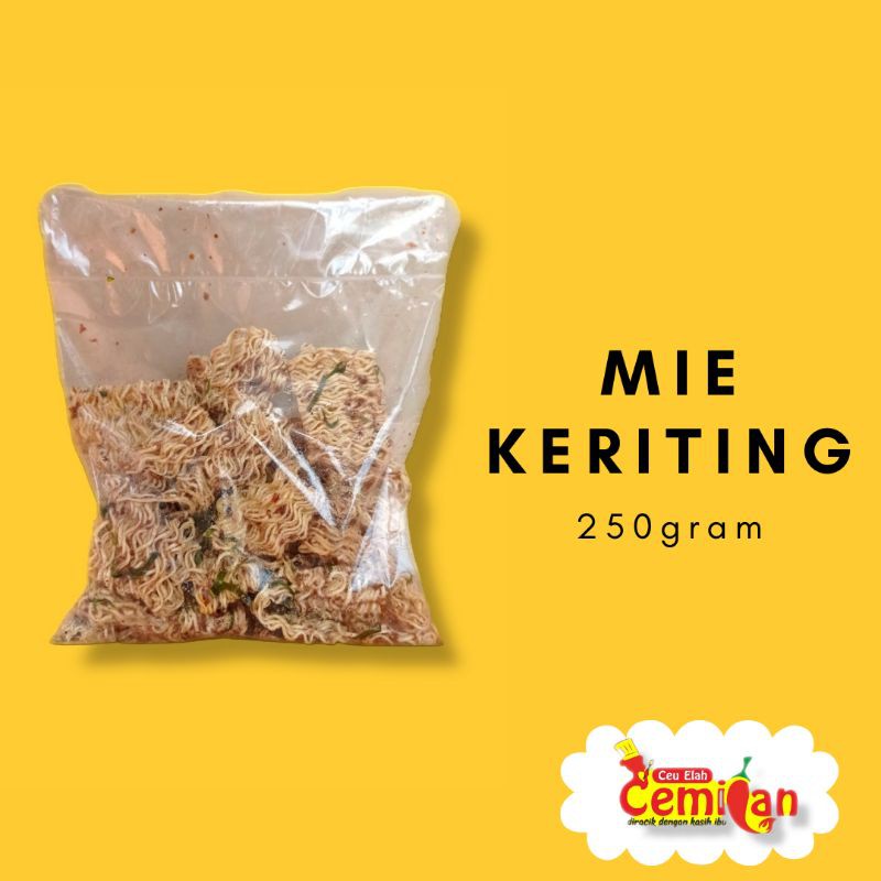 

Mie keriting kering pedas kemasan 250 gram cemilan ceu elah