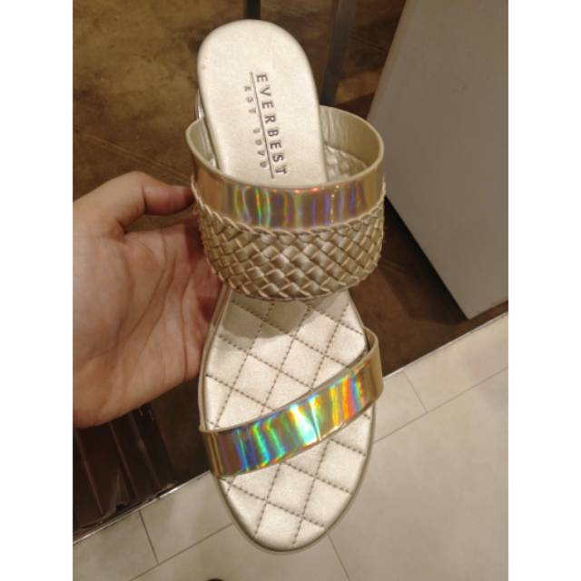 Sandal wedges gold Everbest