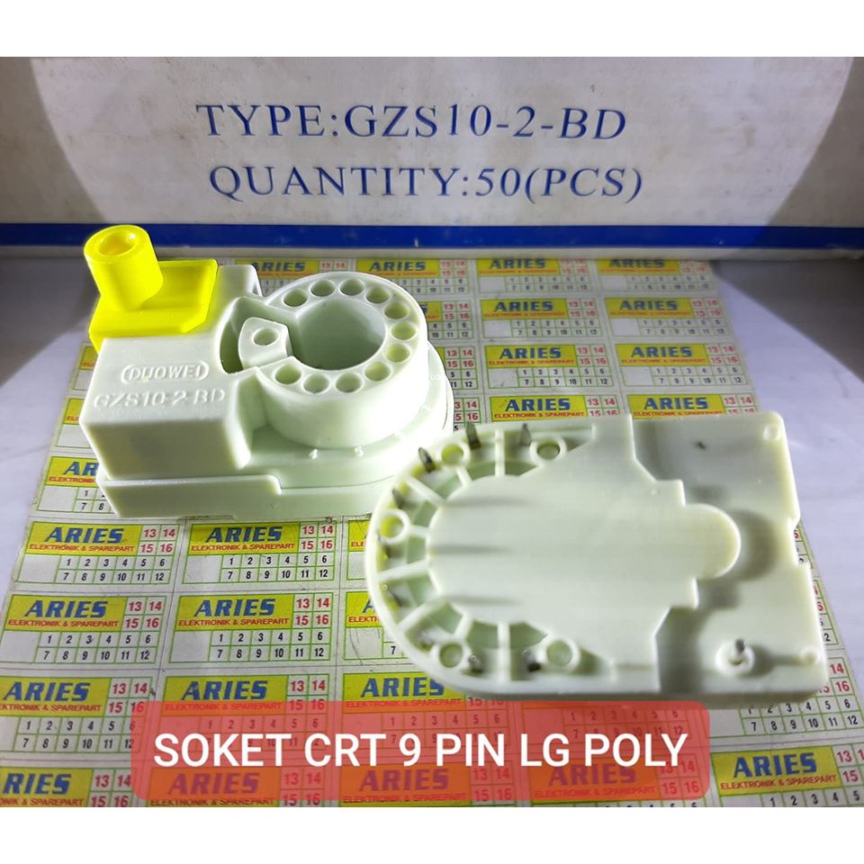 SOKET CRT 9 PIN POLYTRON LG GZS10 2 BD