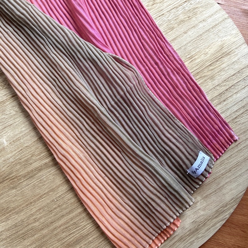 Anna pleats ombre batch 2/pashmina plisket gradasi/pashmina plisket ombre-Dusty