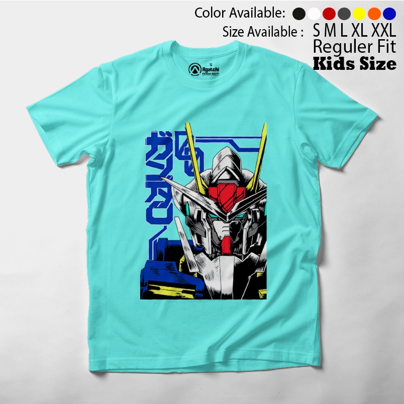 Baju Kaos Atasan Anak Laki-Laki Anime Robot Gundam