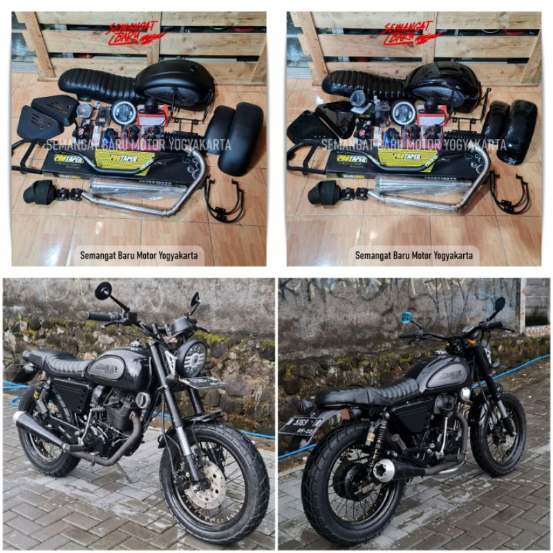 Paket Japstyle scrambler megapro, tiger, gl pro, tiger revo.