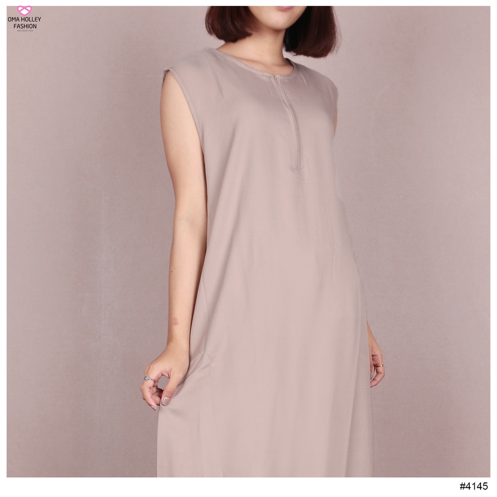 (COD) OH Fashion Azura Inner Span Busui Dress Tanpa Lengan / Busui Friendly #4145