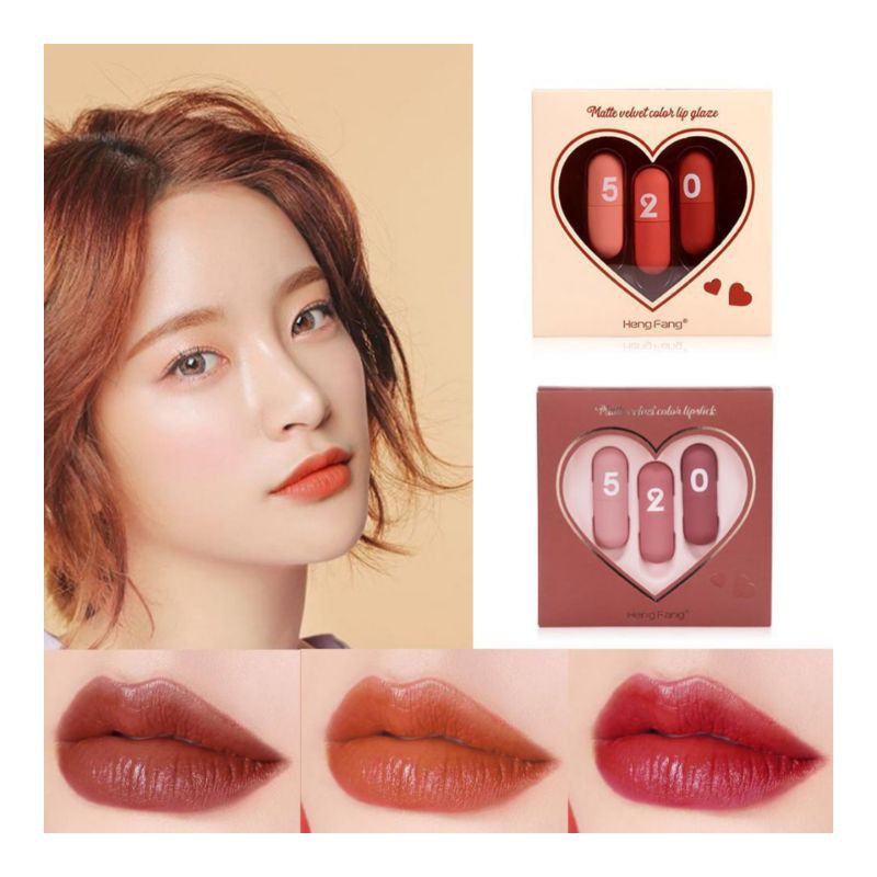 LIPSTIK HENGGANG VELVET 1PAK ISI 3PCS