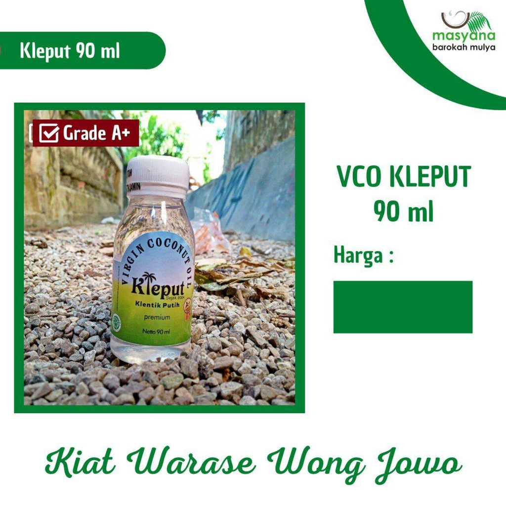 

Klentik Putih (Kleput) 90 ml Virgin Coconut Oil (VCO) Minyak Kelapa Murni Grade A+ 100% Pure