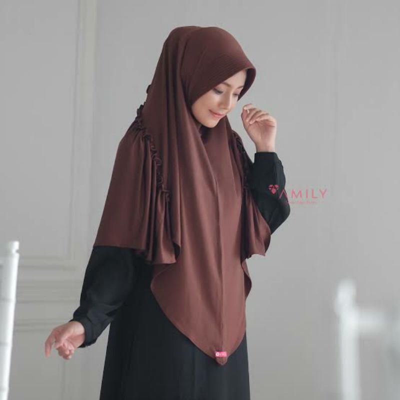 BERGO LULU DAILY BY AMILY/kerudung instan/kerudung dewasa/jilbab panjang/hijab/syari/muslimah