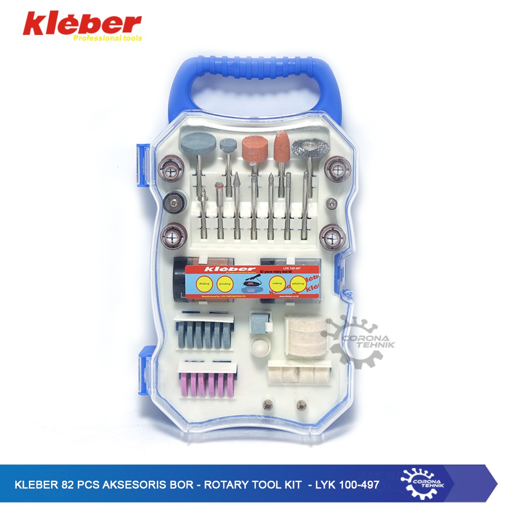 LYK 100-497 - Kleber 82 Pcs Aksesoris Bor - Rotary Tool Kit