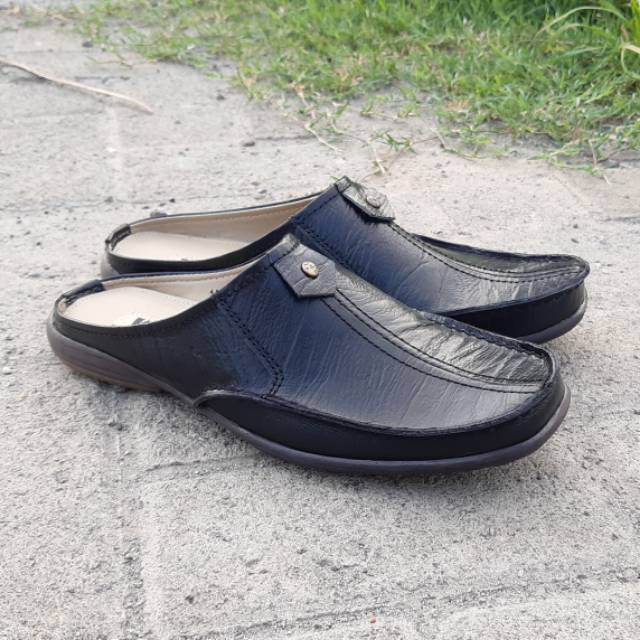 Wise - Sandal Selop Pria Kulit Asli - Sepatu Selop Kulit - K02