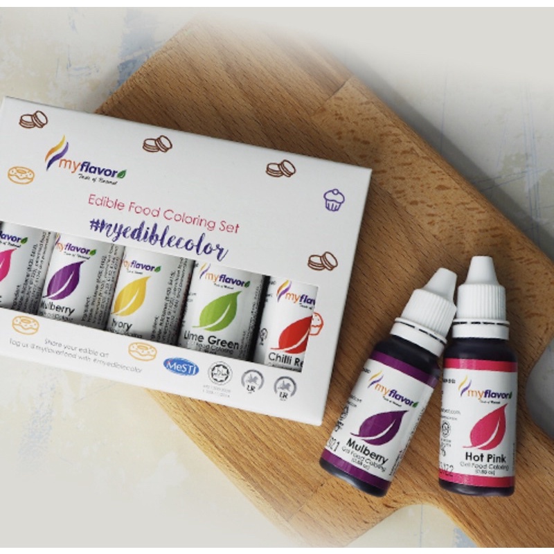 

myflavor my flavor summer crush halal food coloring/ pewarna makanan halal