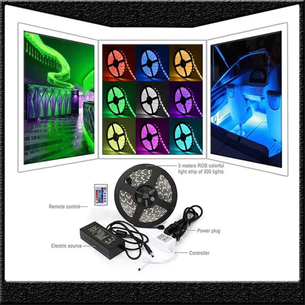 LED STRIP 2835 WATERPROOF RAINBOW SET DENGAN ADAPTOR