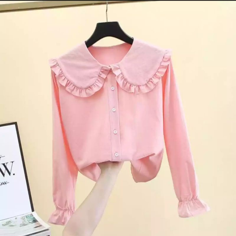 Blouse Size M L XL XXL XXXL-Blouse Wanita-Blouse Korean Style-Korean Blouse-Blouse Jumbo-Blouse Big Size-Blouse Viany-Dasty soft
