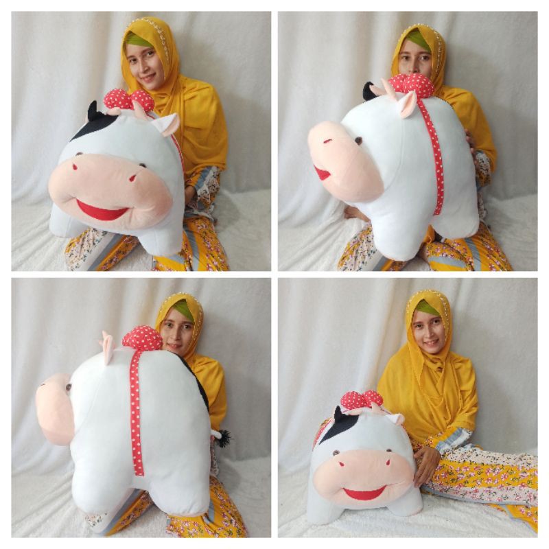 boneka SAPI JUMBO PUTIH melata