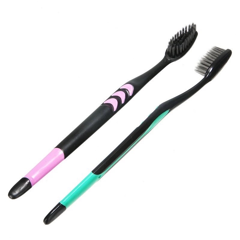 SIKAT GIGI ARANG BAMBU ISI 10PCS / BAMBOO CHARCOAL TOOTBRUSH / BRUSH GIGI