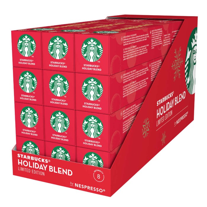 

NEW Nespresso Starbucks Holiday Blend Coffee Capsule - Isi 10 Kapsul
