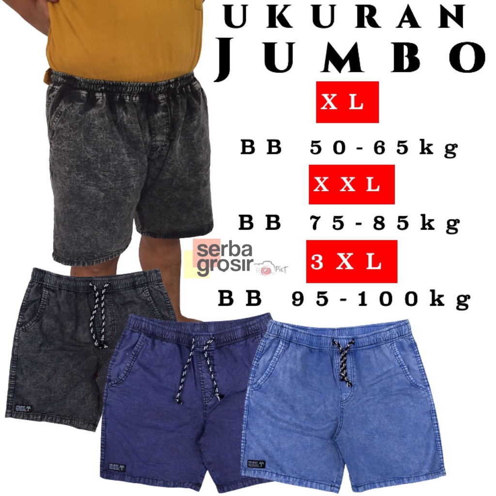 CELANA PRIA JEANS  JUMBO//BOARDSHORT PRIA JUMBO//CELANA PRIA PENDEK UKURAN BESAR//CELANA PRIA PENDEK