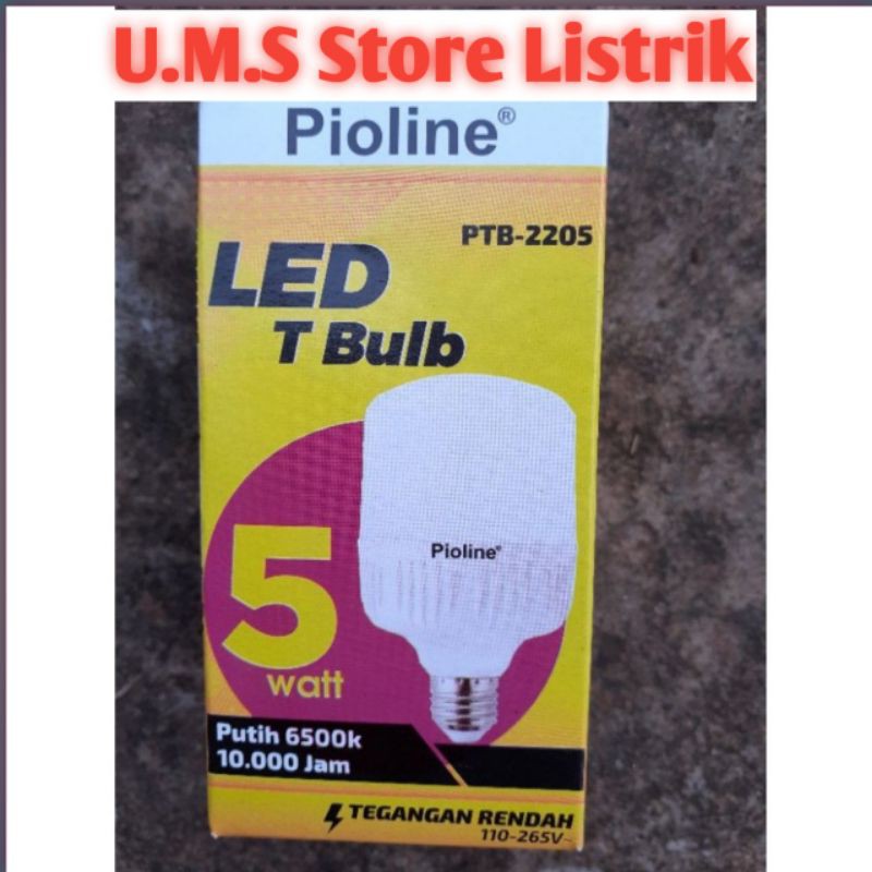 Bohlam LED T Bulb PIOLINE 5 Watt