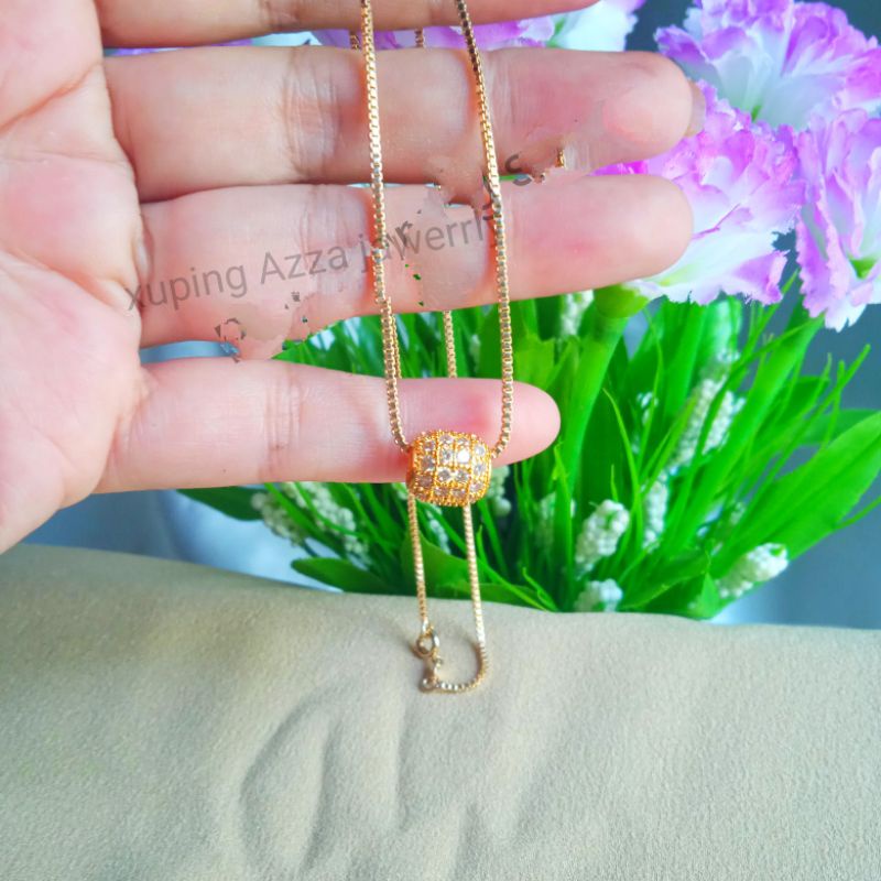Kalung xuping Liontin bola kristal Kalung Fashion wanita