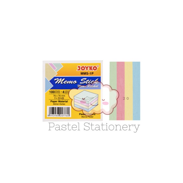 

Memo Tempel Sticky Notes Pastel Joyko MMS-1P - Kertas Stick Note Joyko