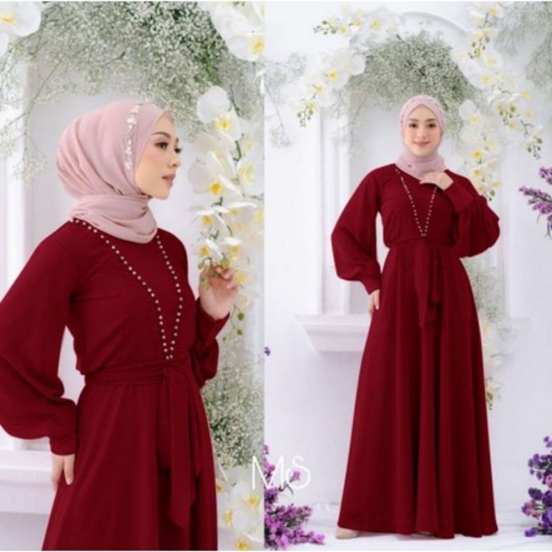 gamis moderen lengan balon