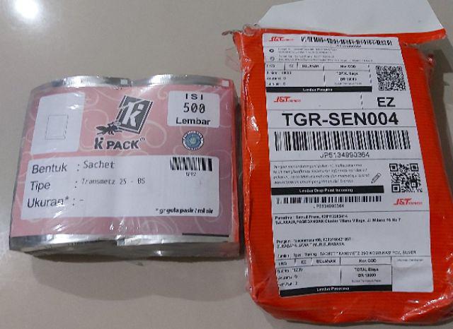 Sachet Transmetz 25g Kombinasi Foil Silver Bening Kemasan
