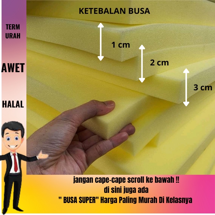 Jual Busa Lembaran Royal Foam Tebal 1 Cm Lapisan Dudukan Kursi Sofa ...